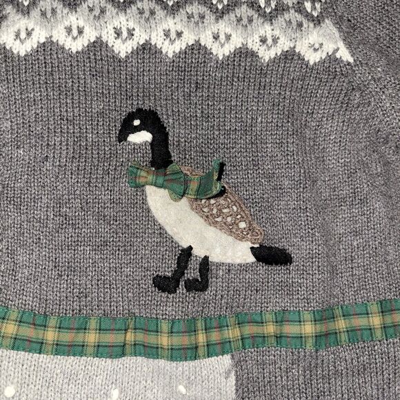 Vtg Orvis Sweater Womens Sz M Novelty Grannycore Embroidered Bird Knit Cardigan - Picture 10 of 16